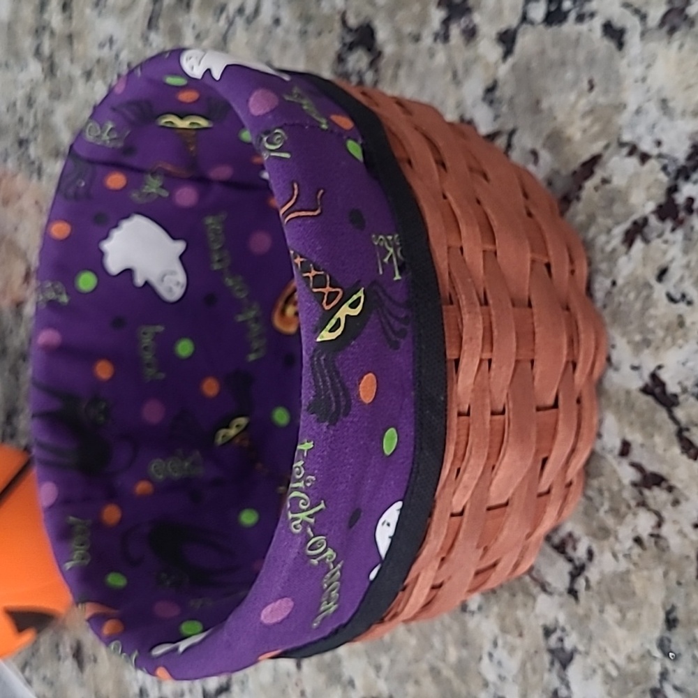 Longaberger Small Caldron/cauldron Basket, Liner & Protector